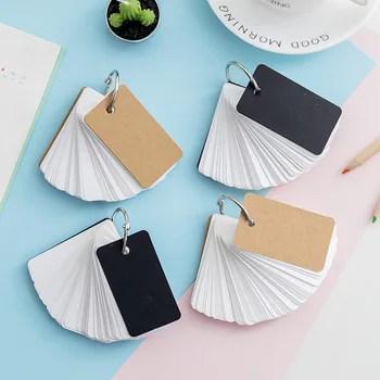 

1PC Mini Loose-leaf Notebook Cute Ring Buckle Environmental Word Book Card Tearable Notepads Kawaii Memo Pad No Stickiness