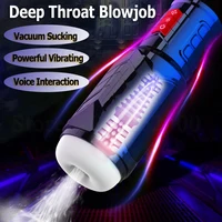 Air Sucking Male Masturbator Real Deep Throat Vacuum Blowjob Cup Automatic Vagina Vibration Suction Adult Oral Sex Toys For Men