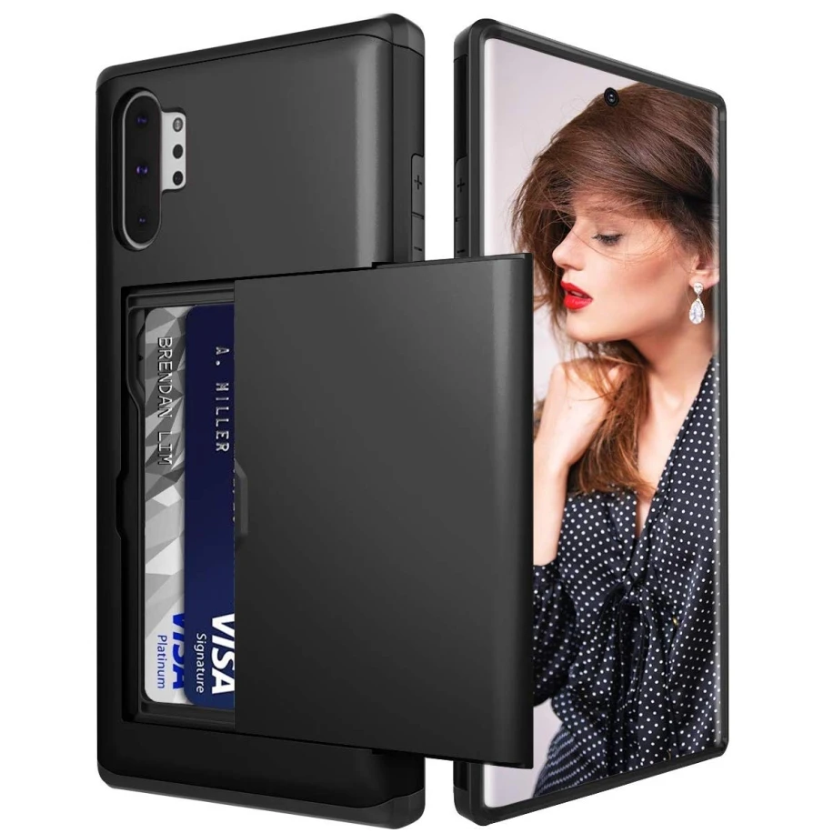 Deluxe Wallet Case with Card Slot and Hidden Armor Cover