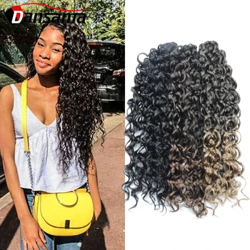 

Dansama 18Inch Crochet Hair Extension Synthetic Water Wave Braiding Hair Bohemia Crochet Braids Golden Beauty Curly Hair Product