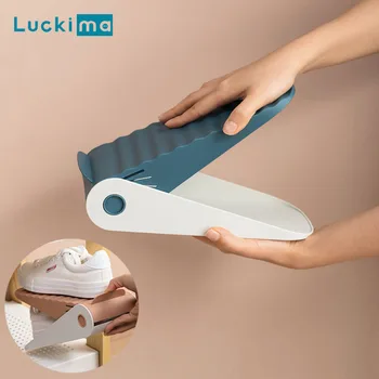 

High Quality Shoe Organizer Hanger Durable Adjustable Shoebox Rack Space Saving Cabinet Shoes Storage Shelf Slot Bracket