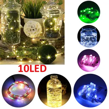 

Romantic Led Fairy Lights Festival 10LED Super Bright Xmas Decor Fairy Light Durable Outdoor Yard Copper Wire Fairy String