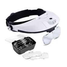 

Read Loupe Watchmaker Repair Glasses Magnifier LED Headband Magnifying Glass