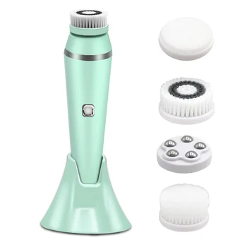 

Electric Facial Cleansing Pore Cleaner Apparatus Blackhead Acne Removal Soft Silica Gel Sonic Facial Clearing Instrument
