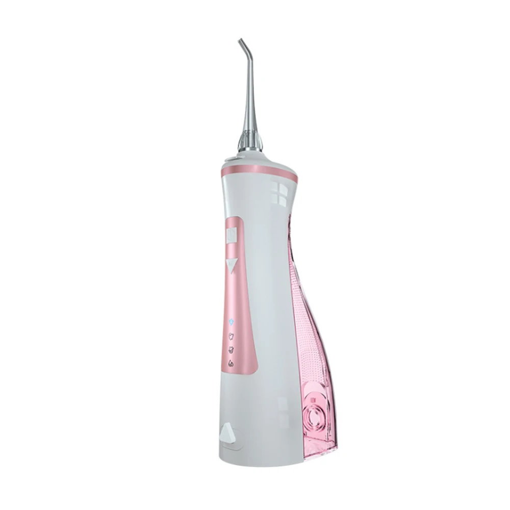 Manooby ирригатор полости рта Портативный USB перезаряжаемая зубная водная струя 240 мл резервуар для воды Водонепроницаемый чехол для очистки зубов - Цвет: Pink