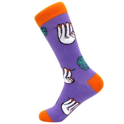 Vibrant Cartoon Cotton Crew Socks - Fun & Comfy Style - US7.5-12 EUR 40-46 (5)