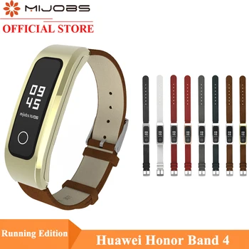 

Mijobs PU Leather Wrist Strap for Huawei Honor Band 4 Runnning Version Smart Bracelet for Honor Band 4 Running Strap