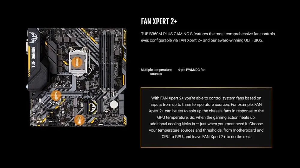 Материнская плата ASUS tuf b360m-plus gaming s lga 1151 4xddr4 HDMI DVI-D SATA m.2 PCIe 3,0x16 USB 3,1 mATX b360 материнская плата