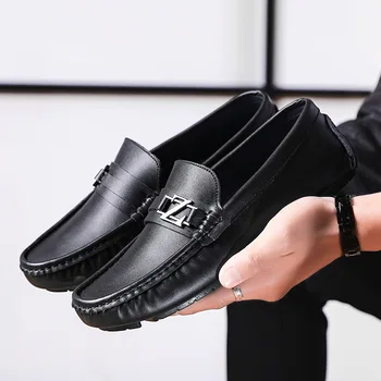 

Street Doug Shoe Male Joker Personality Male Shoe Genuine Leather Leisure Time Leather Shoes Soft Bottom Four Seasons Shoes