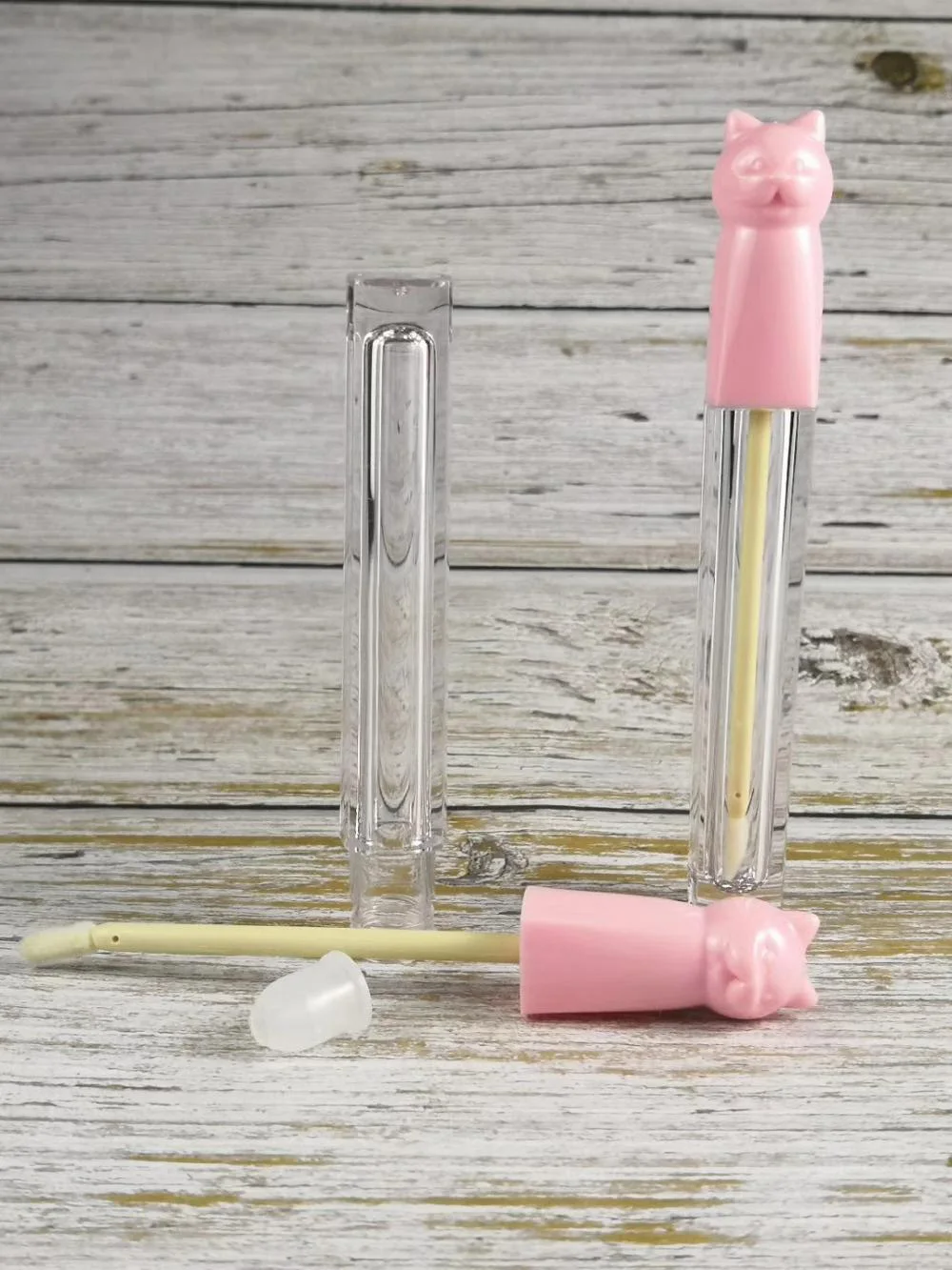 10/30/50pcs Lip Gloss Packing Container with Pink Cap, Beauty Makeup Liquid Lipstick Refillable Tube,Empty Lip Paint Oil Package