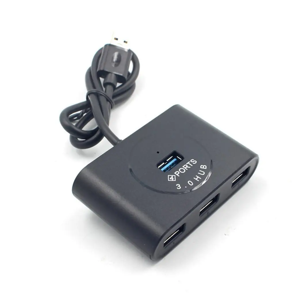 Portable USB 3.0 HUB 4 Ports For Computer, For Laptop USB Hub Splitter Black, White 48cm/18.9inch