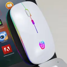 Лидер продаж мышка портативный тонкий дизайн A5 беспроводной красочный дыхательный светильник Игровые мыши перезаряжаемая мышь для ноутбука