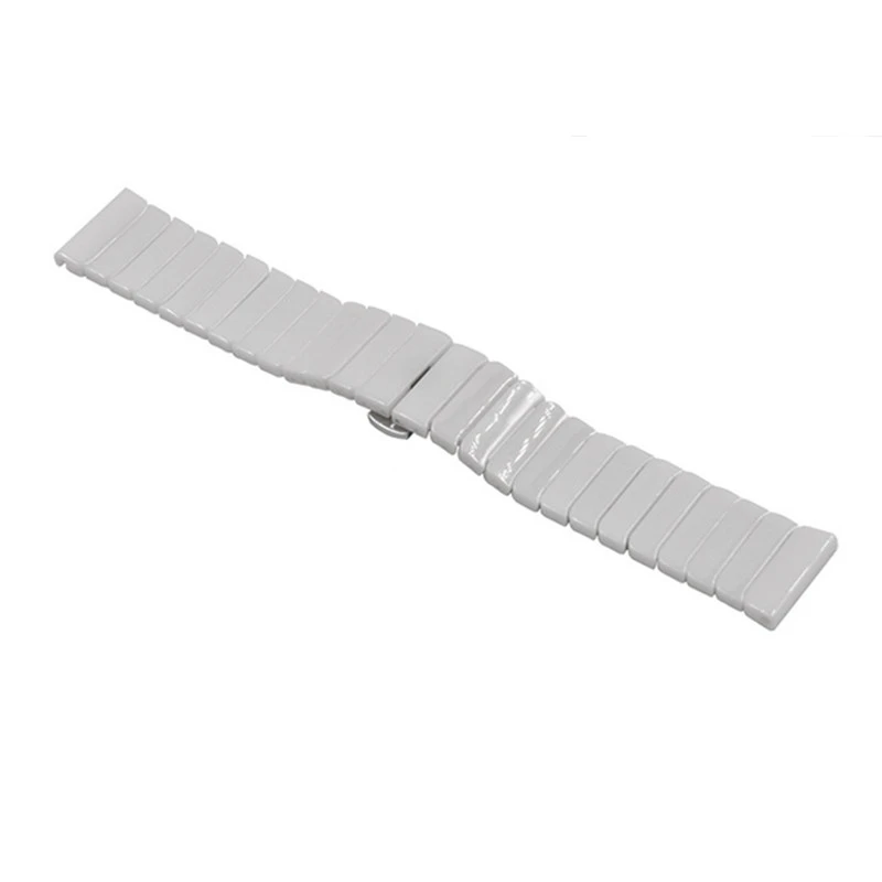 White 22mm Сменный ремешок для наручных часов для Huami AMAZFIT 1/2/2 s металлическая бабочка туфли с ремешком и пряжкой Керамика бамбуковый ремешок для часов 22 мм 1SH - Цвет: White 22mm