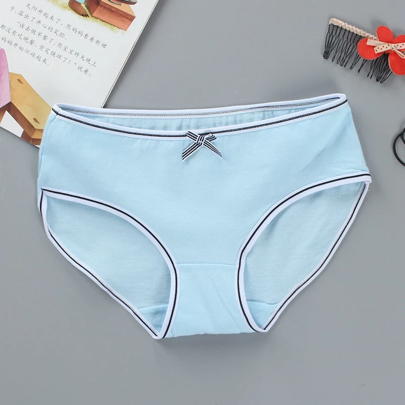 10Pc Cotton Teenage Girls Underwear Kid Soft Candy Colors Girl Briefs for Panties Kids Underwear Pants Underpants 9-20T