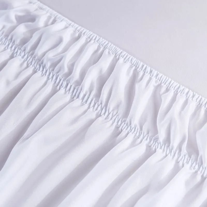 Юбка-кровать эластичная кровать с оборками легко прилегает легко выцветает стойкий сплошной цвет постельное покрывало для отеля качество ткани