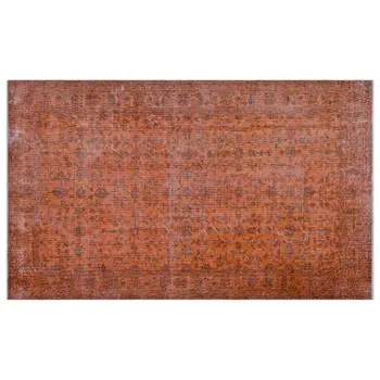 

Handmade Orange Vintage Overdyed Turkish Area Rug 173x281 Cm-5'8''X9'3''
