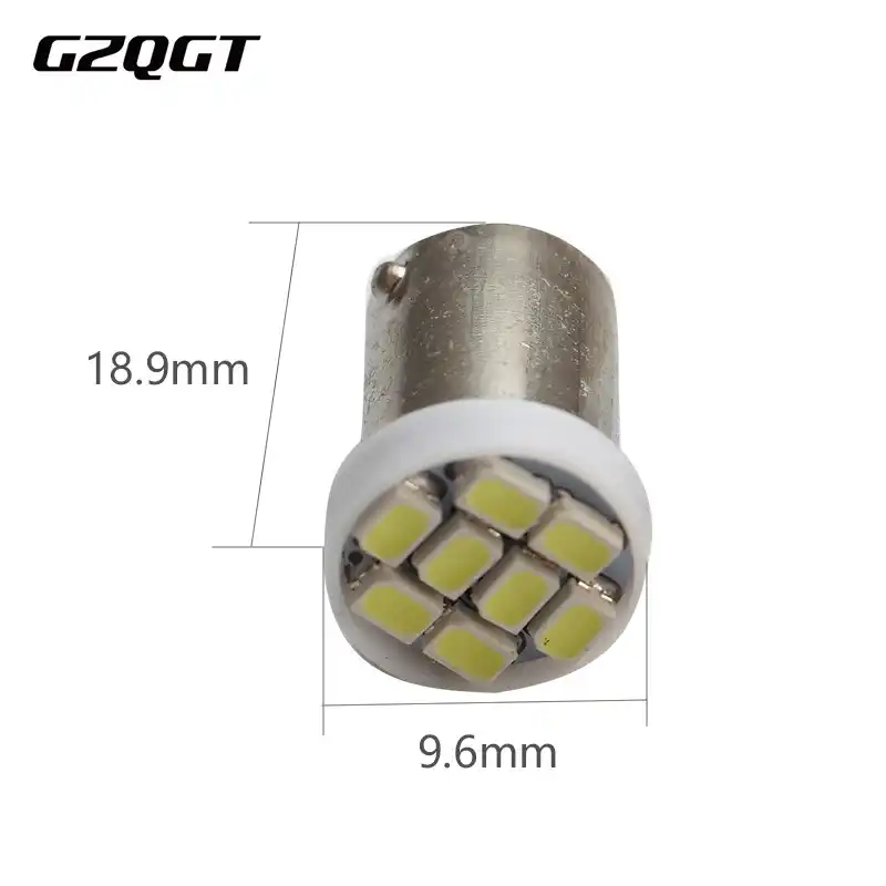 100X супер яркие BA9S 8 SMD 1206 LED T4W 8SMD 3020 светодиодные лампы номерного знака белый