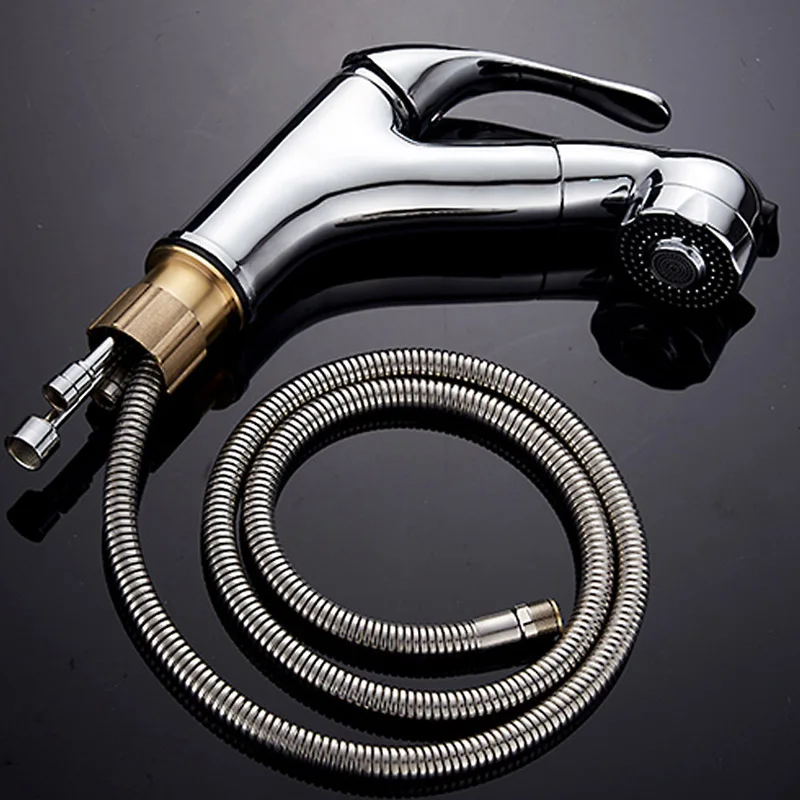 

Double Connection Pull-Out Kitchen Faucet Single Hole Water Mixer Faucet Tap