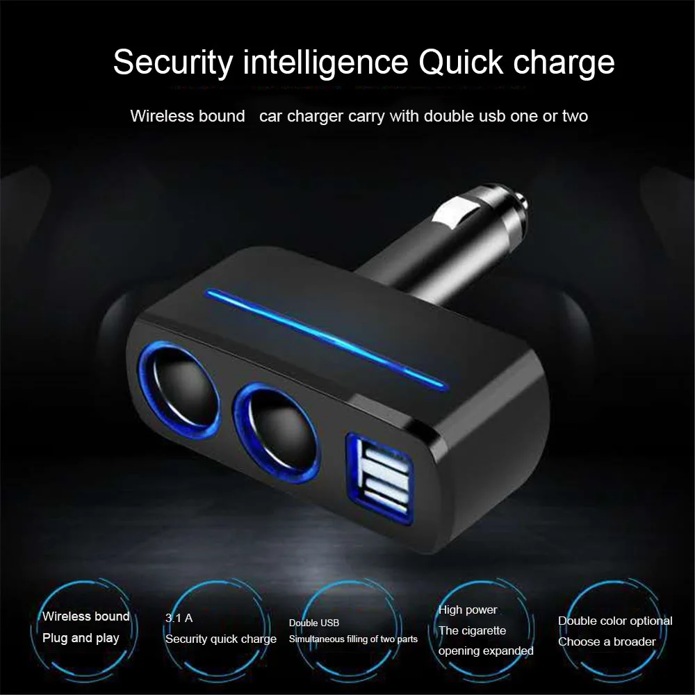 Универсальный 2 способа автомобильный Автомобильный прикуриватель двойной USB зарядное устройство адаптер питания от сети 2.1A/1.0A 80 Вт сплиттер зарядное устройство 12 В