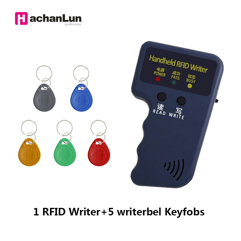 

Handheld 125KHz EM4305 T5577 RFID Readers Writer Copier Programmer Duplicator Writer Writable ID keyfobs Tags Card