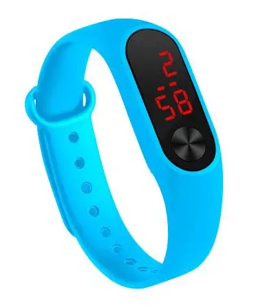 Простые цифровые мужские спортивные часы умные светодиодные часы электронные часы конфеты цвета силиконовые наручные часы reloj mujer женские часы - Цвет: Sky Blue