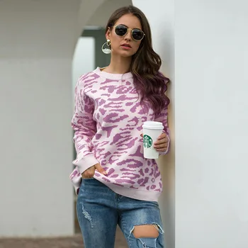 

Savabien Camouflage Leopard Sweater Pullover O Neck Long Sleeve Cute Kawaii Women Clothes 2019 Korean Style New Fashion Sweaters