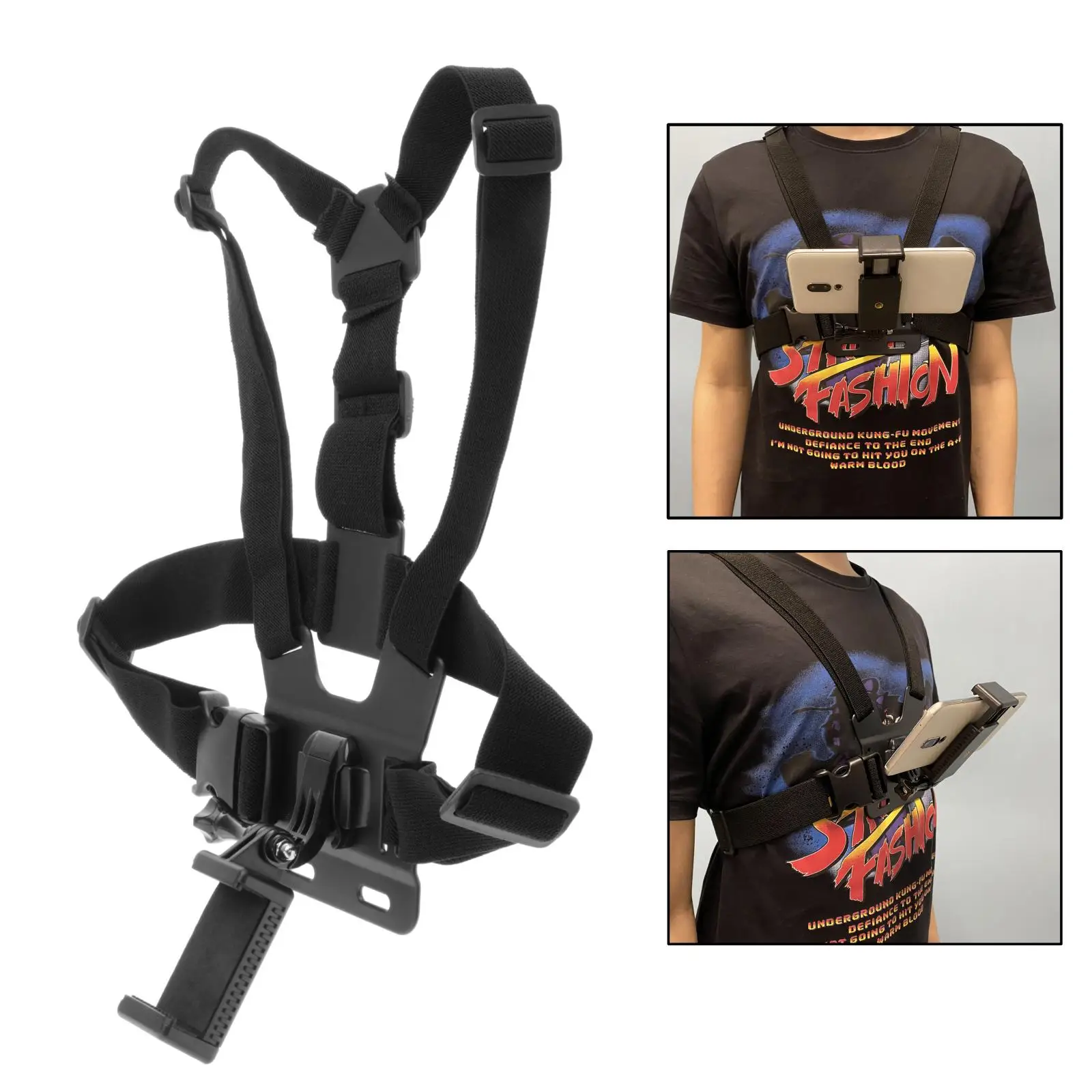 Adjustable Chest Strap Body Belt Mount Holder Clip for Mobile