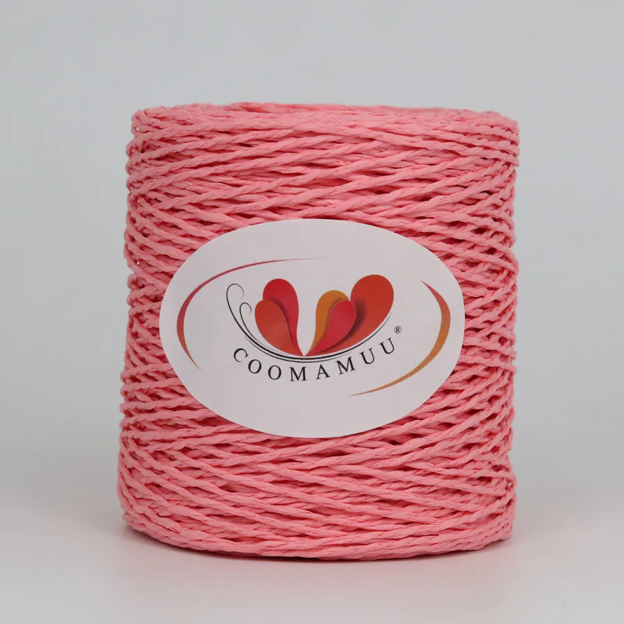 Raffia Straw Yarn 100G Ready Stock Eco-friendly 100% Raffia Straw Yarn Hand Knitting Yarn for Handmade Sunhat Handbag Diy Twisted Crocheting