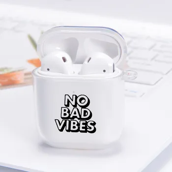 

Text Quotes Funda Airpods 2 Case Cute Cover Airpods 2 Case Clear Silicone Bluetooth Earphone Accessories Air Pod Cases
