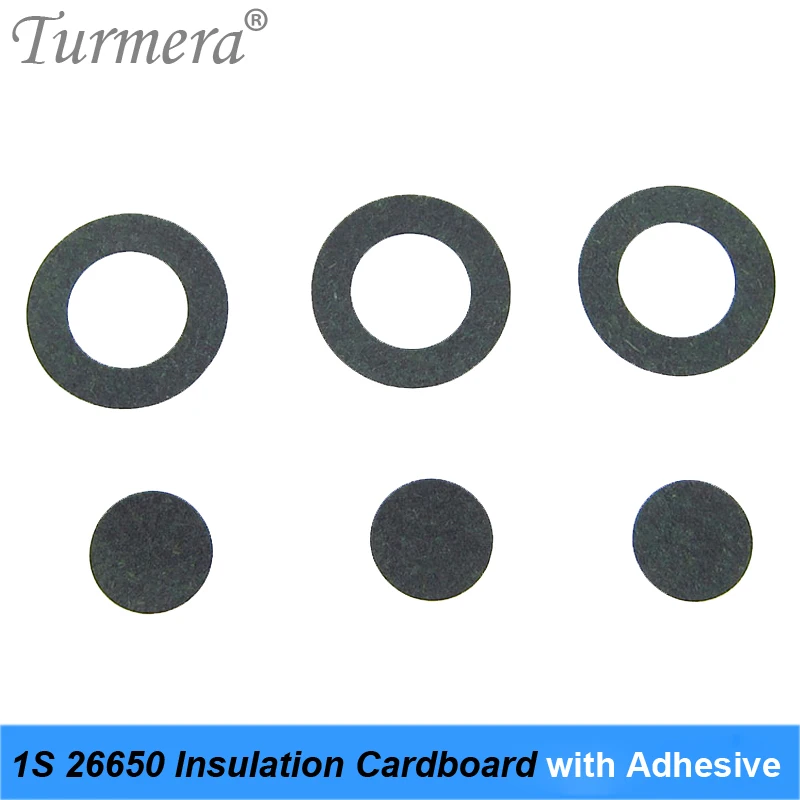 45pcs 1S 26650 Battery Insulation Gasket Barley Paper Battery Pack Cell Insulating Glue Patch Positive Electrode Insulated Pad Turmera 02