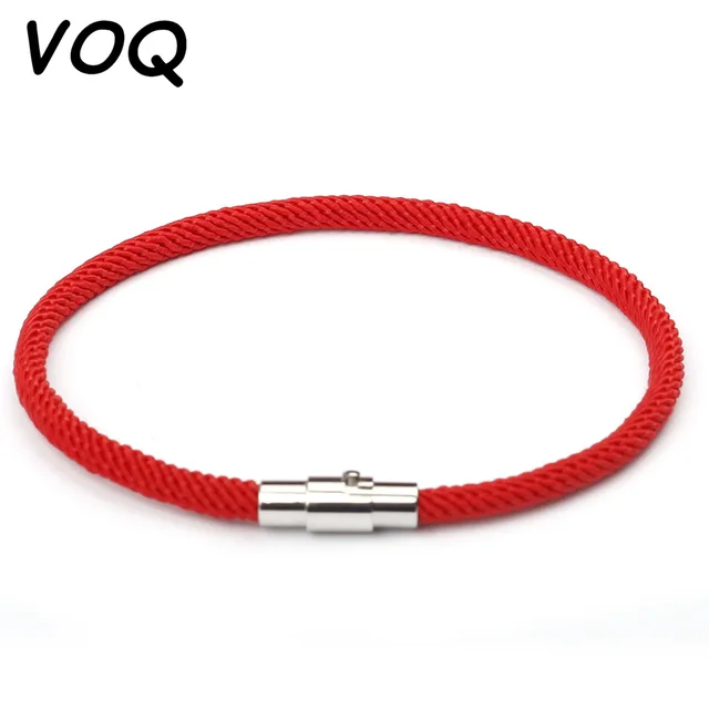 VOQ New Magnetic Clasp Bracelet Bangle: A Lucky Red String Bracelet for Couples, Perfect for Valentine s Day Romantic Jewelry Gift Wholesale