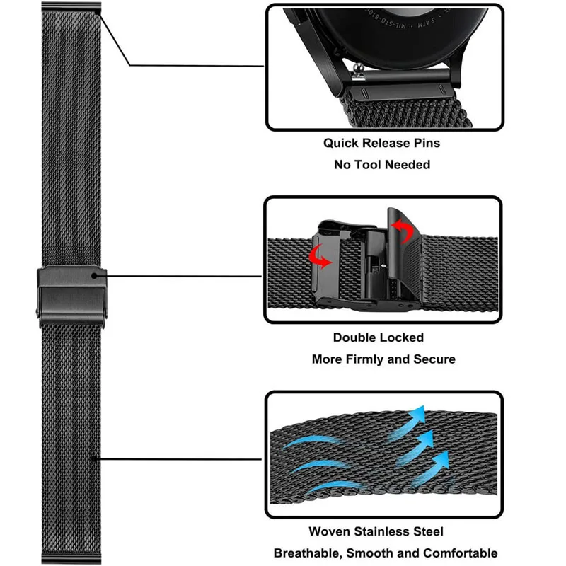 Watch Band For Amazfit Bip U Pro S Lite Strap Metal Bracelet For Amazfit  GTS 2 mini Smart Watch Full Cover Case Protector Correa - AliExpress