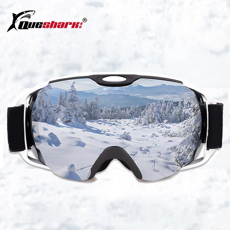 Анти-Туман Лыжные очки двухслойные анти-запотевание анти-снег слепота анти-песок Лыжные Сноуборд очки