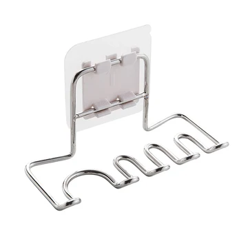 

Toothbrush Holder Wall Mounted Adhesive Multifunctional Shower 1+3 Slots Toothpaste Razor Holder Organizer Stand Stainless Steel