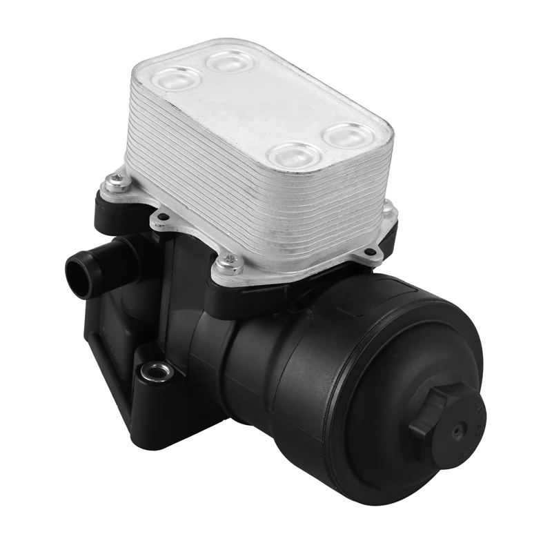Корпус масляного фильтра и охладитель черный подходит для 03L 115 389 B/C/G/H масляный фильтр в сборе для AUDI A3 A4 для-VW SEAT Golf Passat SKODA 1,6