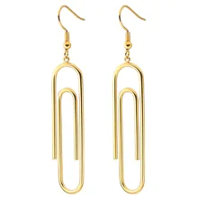 New Arrival Gothic Safety Pin Long Drop Earrings Funny Party Jewelry Birthday Gift Dangle Earrings for Women Girls