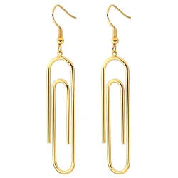 New Arrival Gothic Safety Pin Long Drop Earrings Funny Party Jewelry Birthday Gift Dangle Earrings for Women Girls