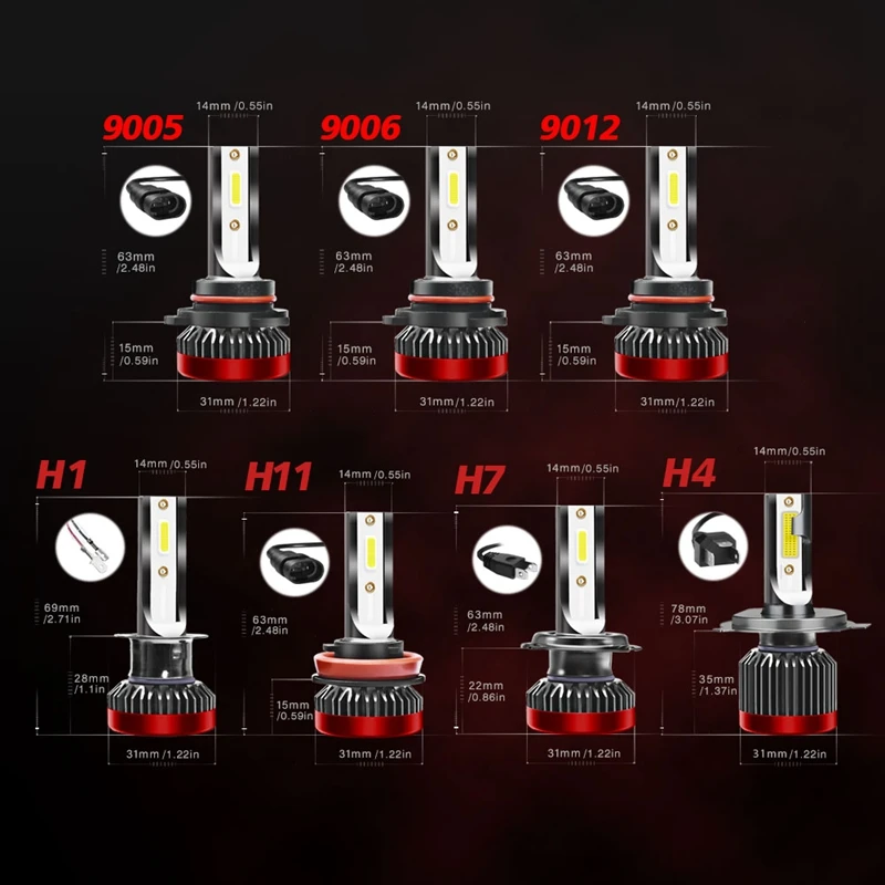 Txvso8 G2R супер яркие фары автомобиля светодиод Turbo H1 H4 H7 H8 H9 H11 Hb3 9005 Hb4 9006 Авто лампы 110W 28000Lm фары 6000K