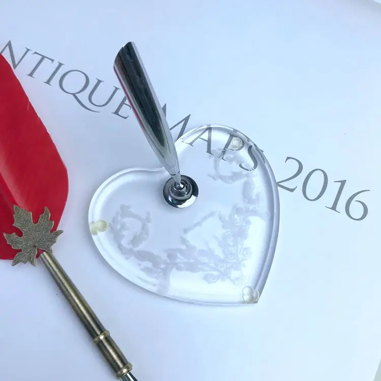 

fountain pen Feather pen holder Dip in water circular square heart-shaped transparent free shipping