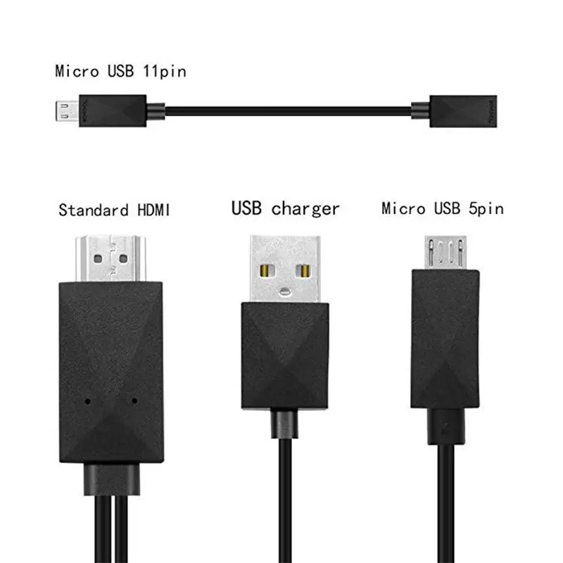 1,8 м Micro USB MHL к HDMI кабель 5 Pin& 11 Pin 1080P HD ТВ кабели адаптер для SamSung HuaWei Xiaomi htc Android телефон