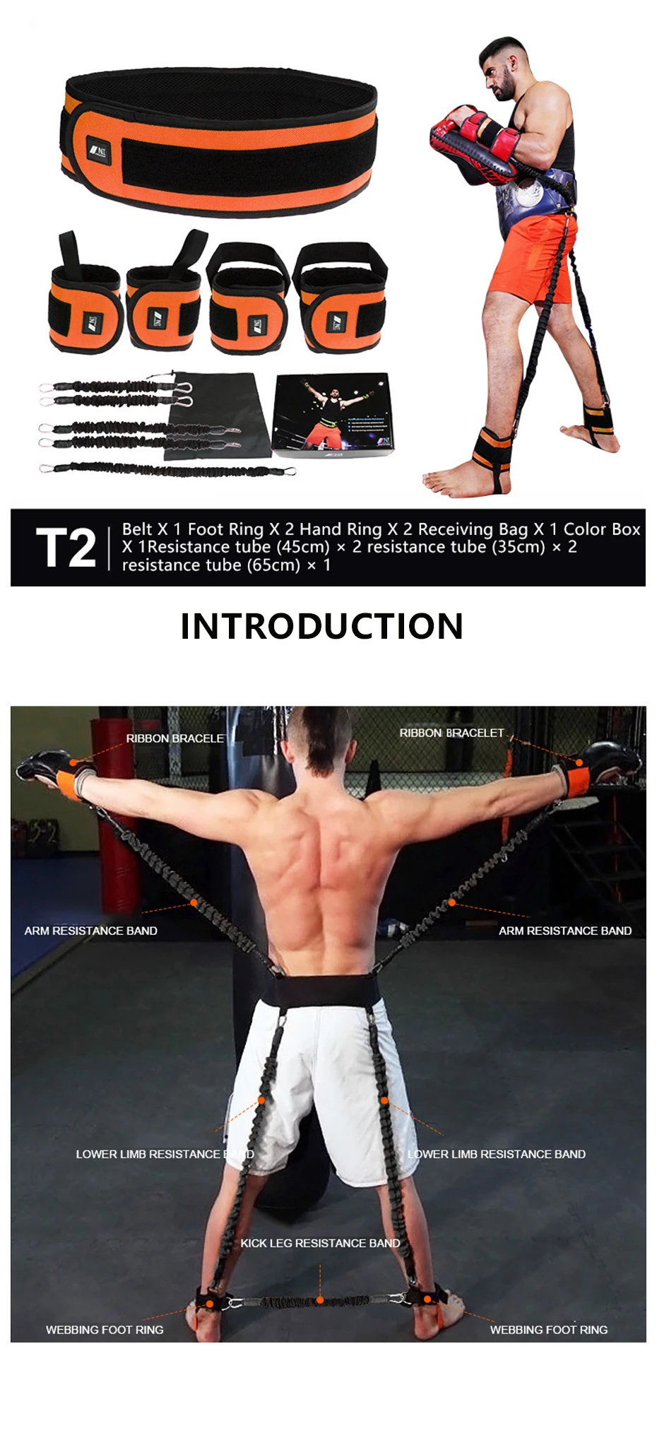 TPE Leg Squat Stretcher Boxing Fighting Training Bounce Stretch Rope Basketball Volleyball Tennis Resistance Stretch Rope