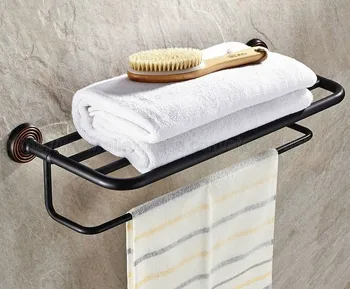 

Oil Rubbed Bronze bathroom towel shelf bath bathroom rack bathroom towel holder double towel shelf zba120