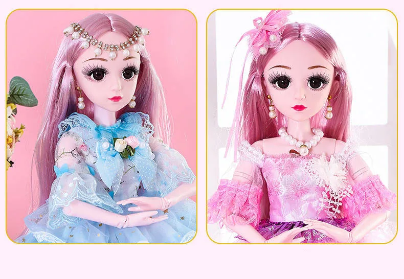 60 см 20 подвижные швы белая кожа Bjd куклы принцесса платье девушки игрушки 3D глаза одежда Обувь Аксессуары BJD кукла игрушка для девочек