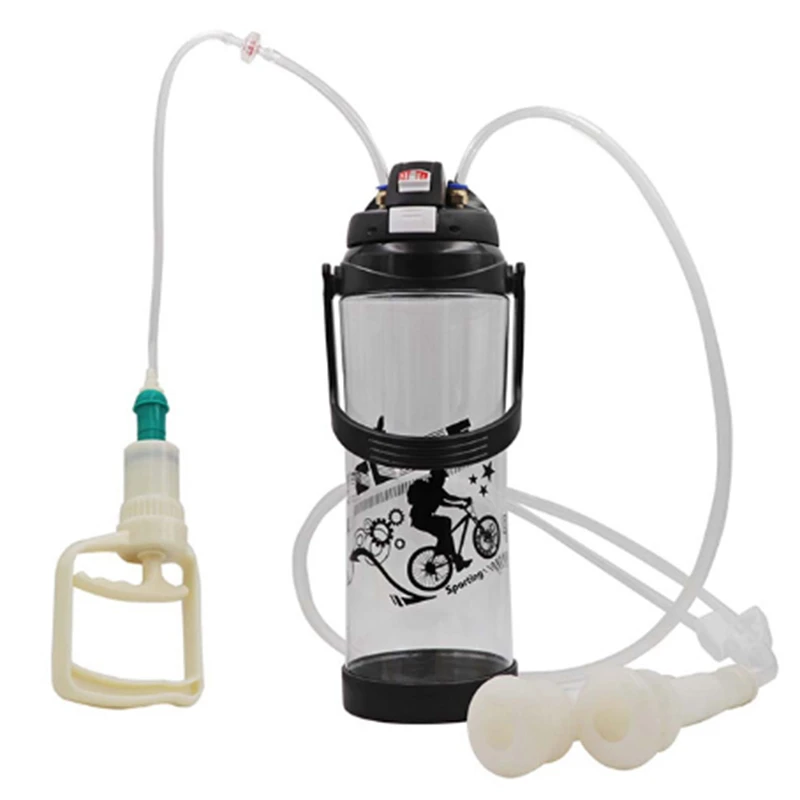COW CSS 3L Manual Impulse Type Milking Machine Portable Cow Breast Pump DIY Squeezing Cow Goat Milk Household Small Milking Machine - Цвет: COW