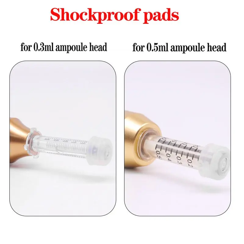 Shockproof Pads Tips Caps Hyalronic pen Disposable Sterile Silicone for 0.3ml 0.5ml Ampoule Head Hyaluron Pen Anti Silicone Tips