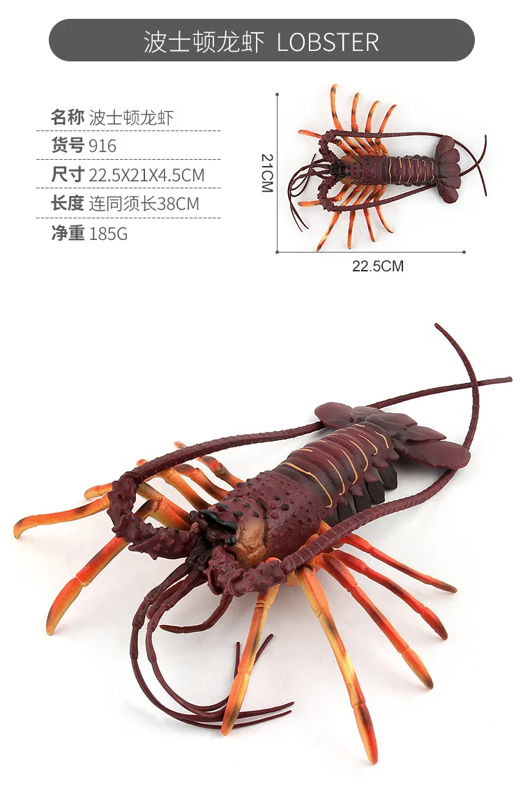 Морские организмы модель морепродукты Омары океаны животное модель подводная игрушка кукла украшения пластик