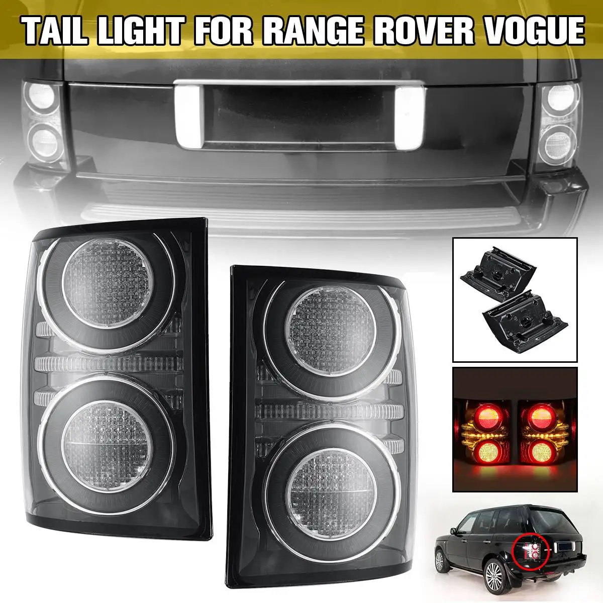 2x Автомобильный светодиодный задний светильник для Land Rover Range Rover 2010 2011 2012 автомобильные аксессуары задние поворотные сигнальные тормоза задние дымовые линзы лампы