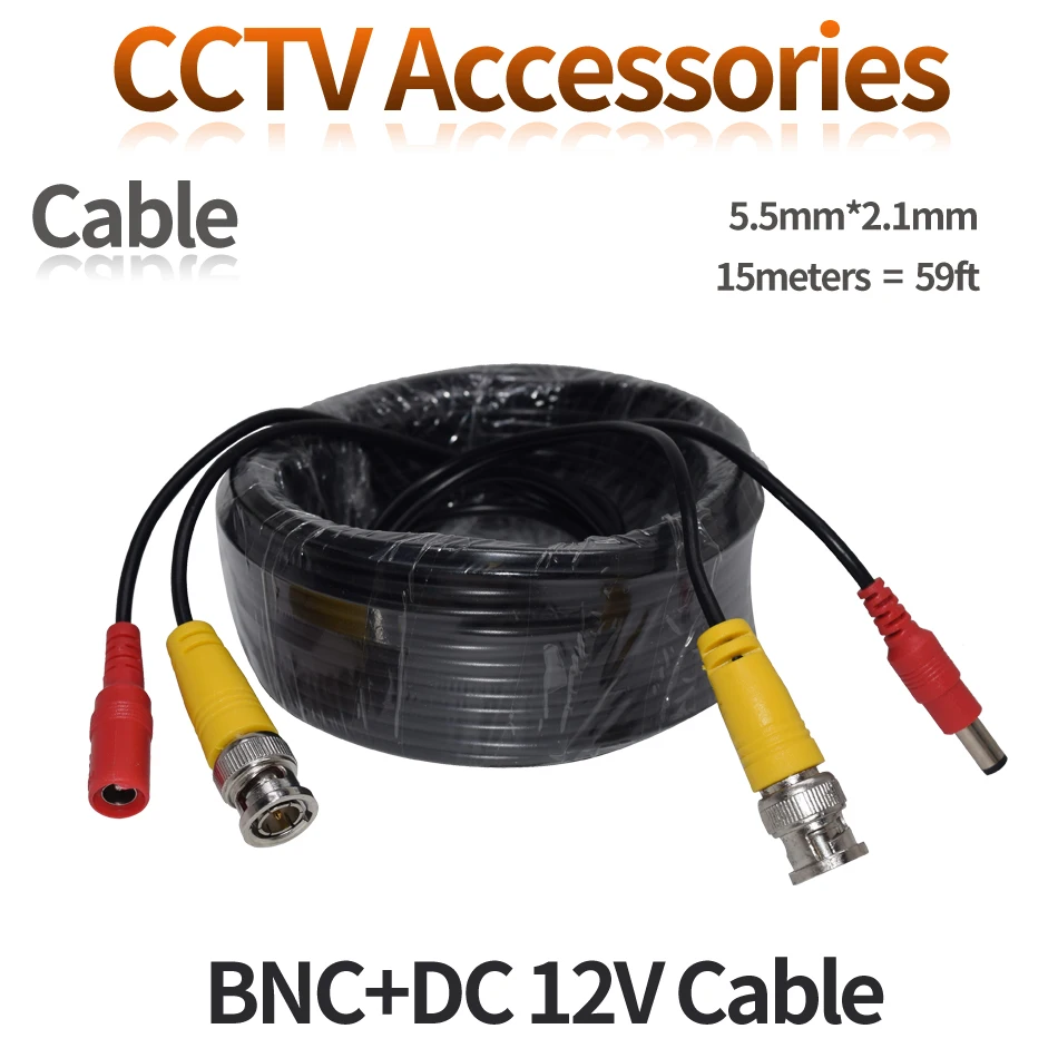 Simicam 18 м CCTV DVR камера рекордер система видео кабель DC мощность безопасности наблюдения BNC кабель