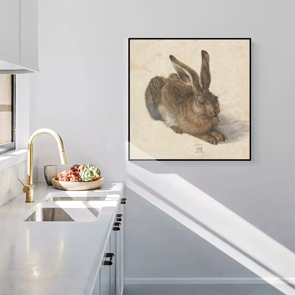 

Rabbit oil painting by Dьrer Classic Wall Art Canvas Painting Home Wall Decor Vintage Posters and Prints Wall Art Pictures