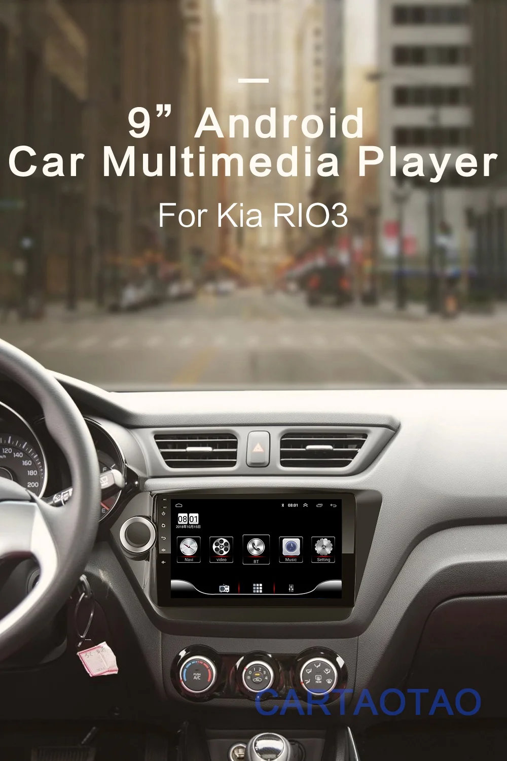 Новинка! " 2din Android 8,1 GO автомобильный dvd-плеер для Kia Rio 3 4 2011 2012 2013 2107 автомобильный Радио gps навигация wifi